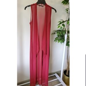 Maroon High Low Shall